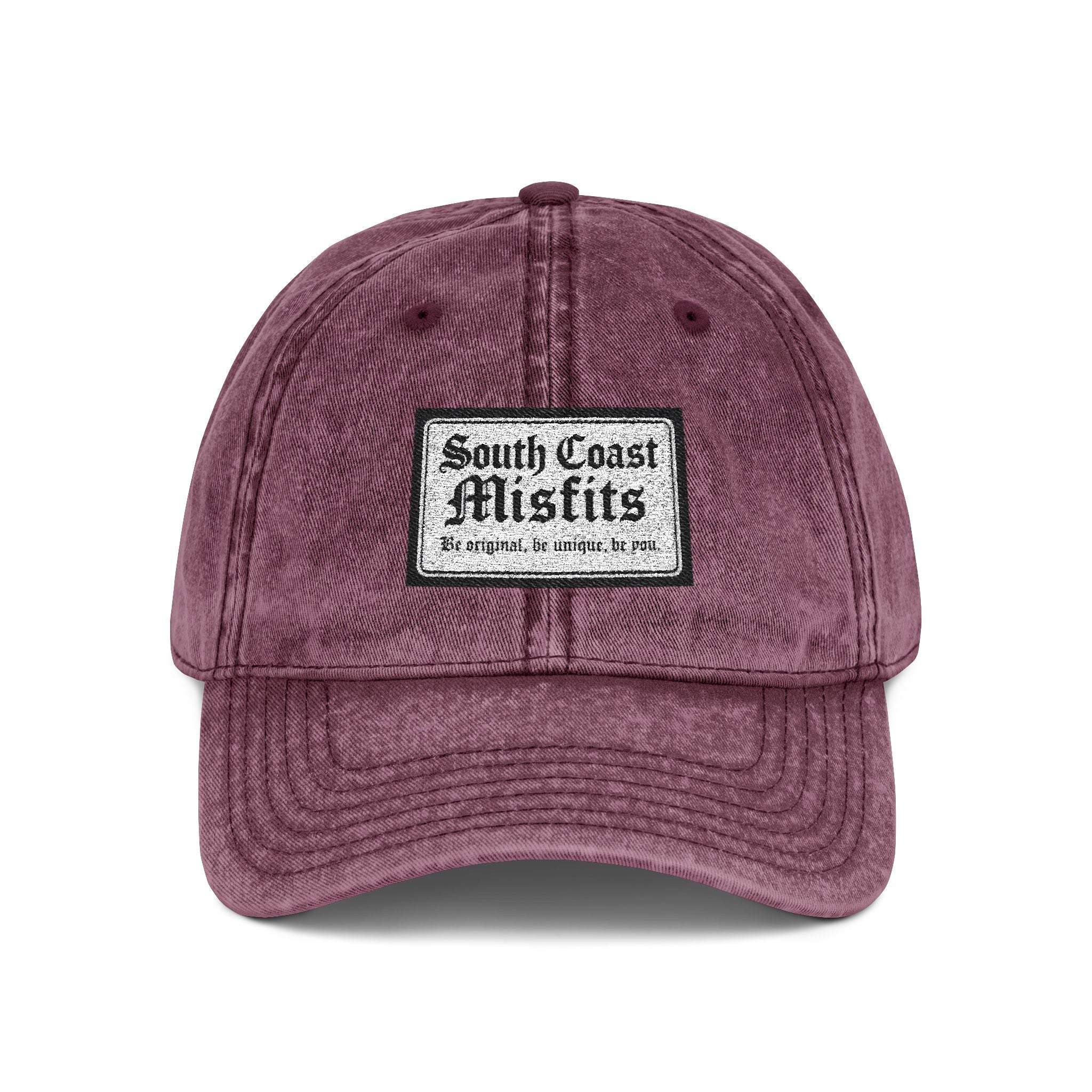 Vintage Embroidered Cap — "South Coast Misfits" Distressed Baseball Hat