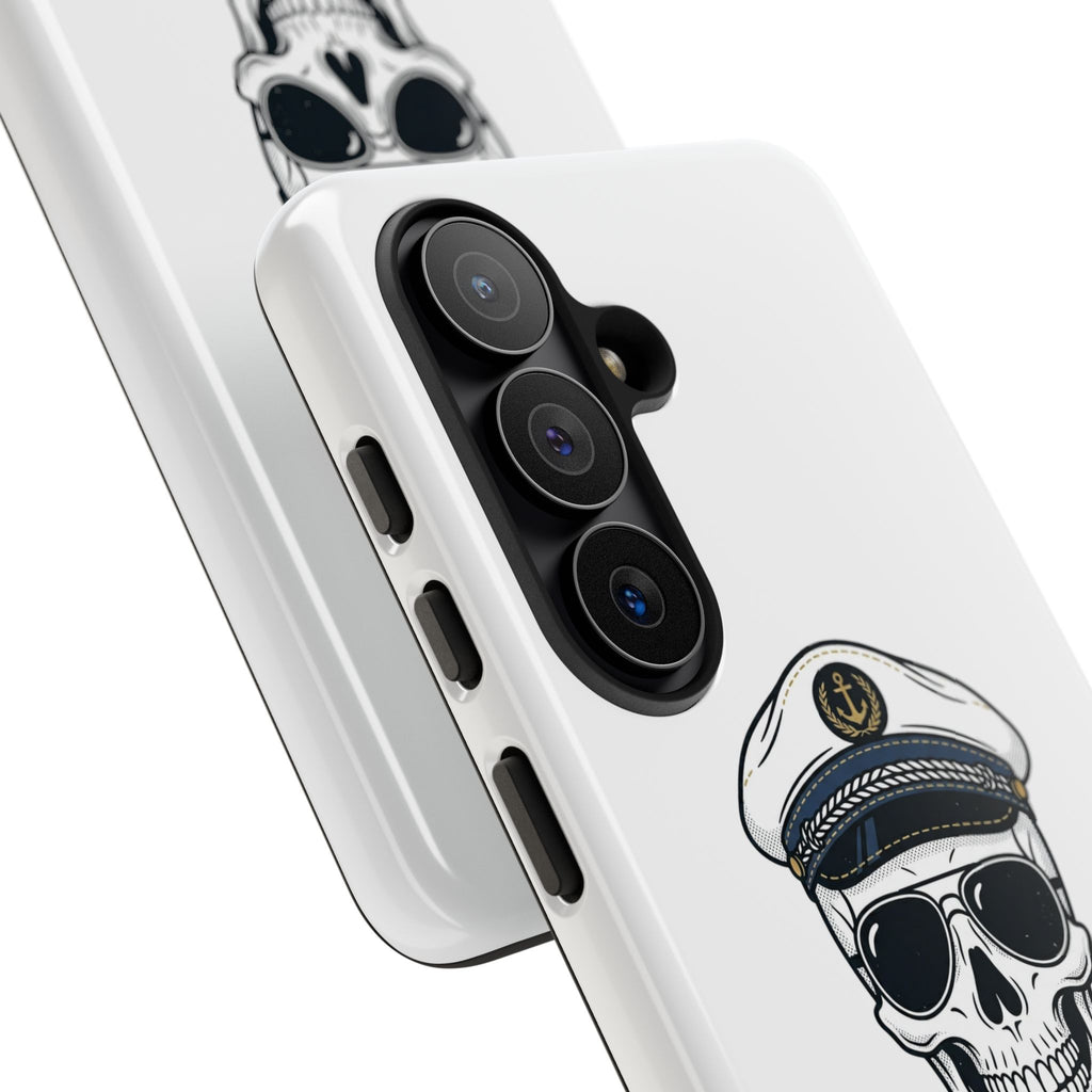 Skull Captain Phone Case — South Coast Misfits Est. 2026 Nautical Skull iPhone Cover
