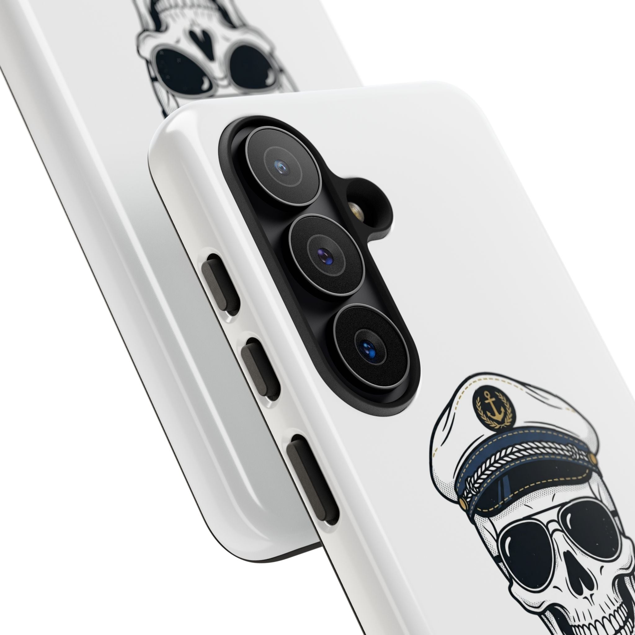 Skull Captain Phone Case — South Coast Misfits Est. 2026 Nautical Skull iPhone Cover