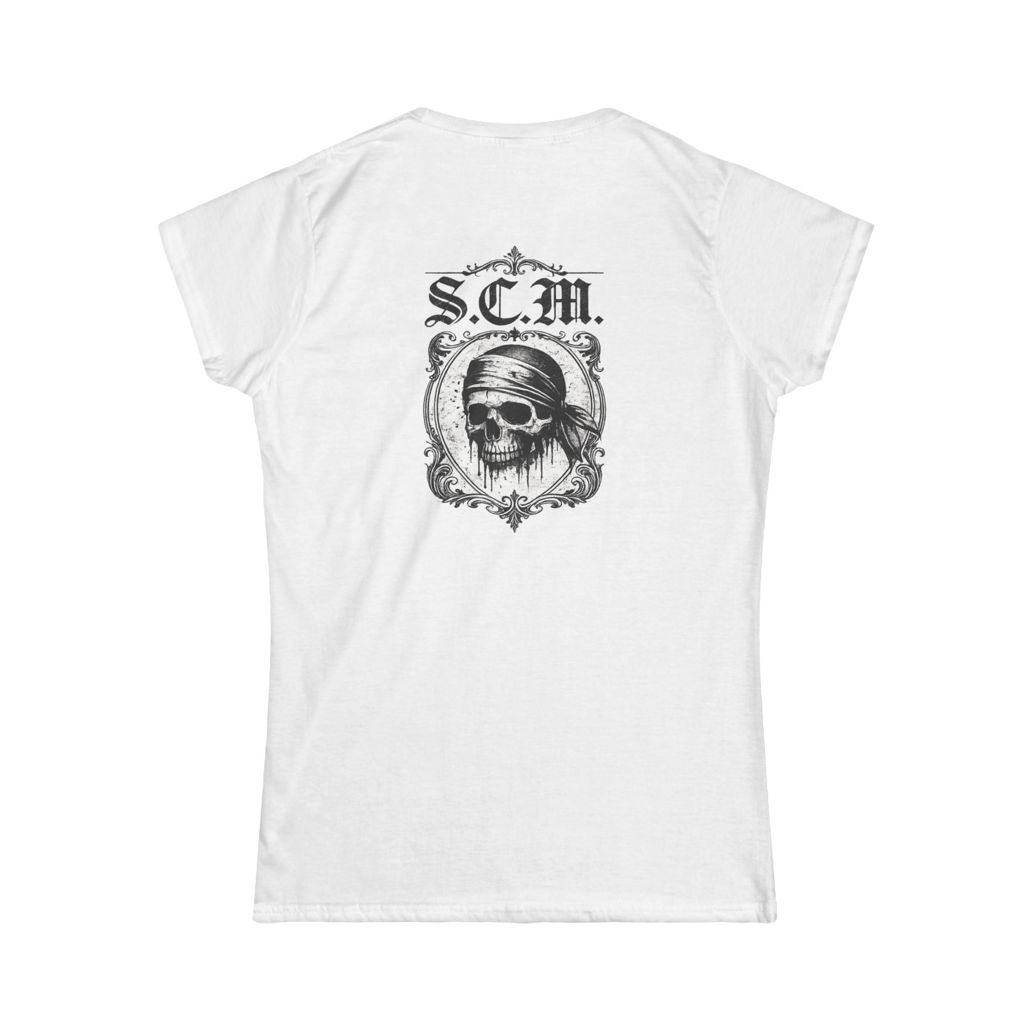 Women's Pirate Skull Anchor Tee — S.C.M. Nautical Graphic T-Shirt