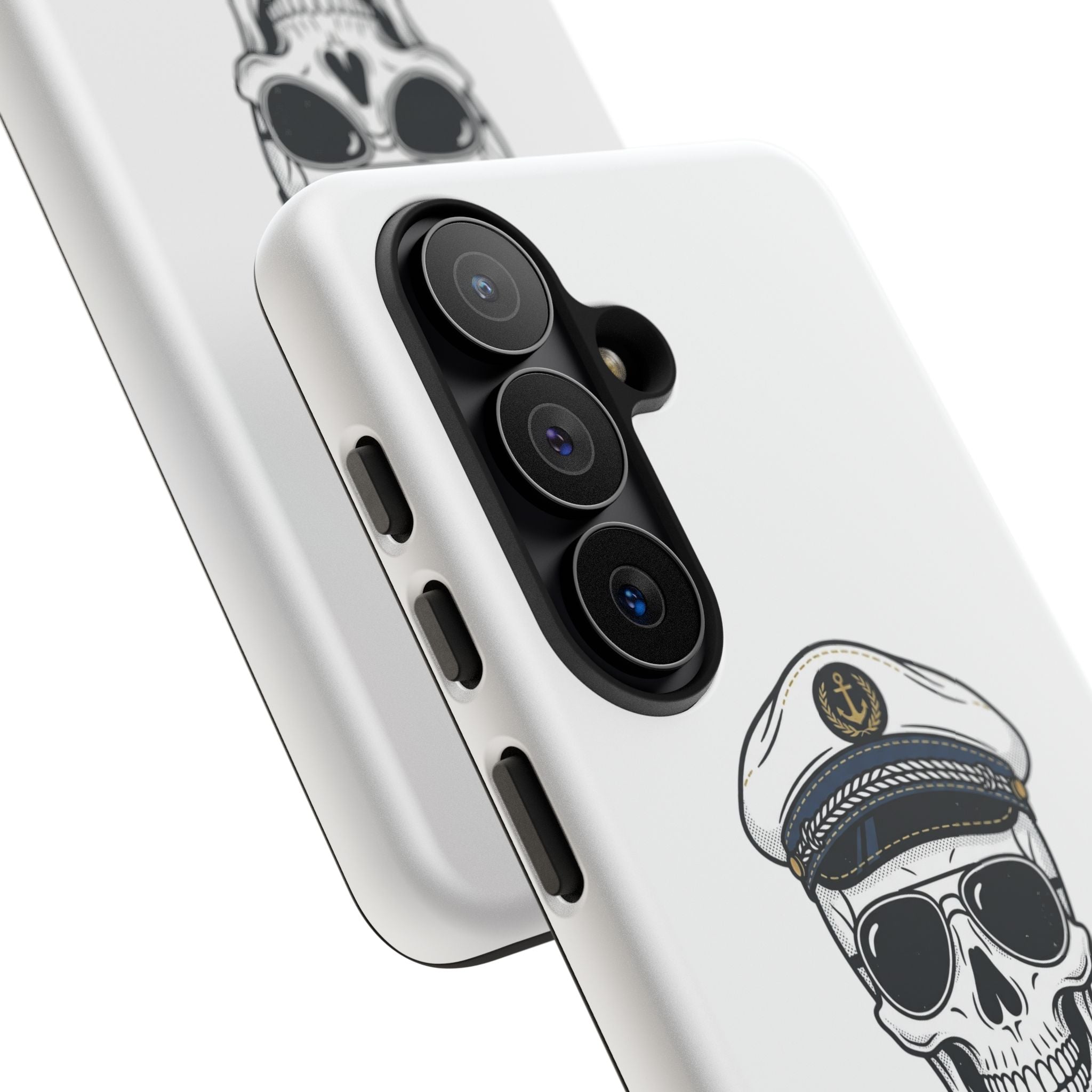 Skull Captain Phone Case — South Coast Misfits Est. 2026 Nautical Skull iPhone Cover