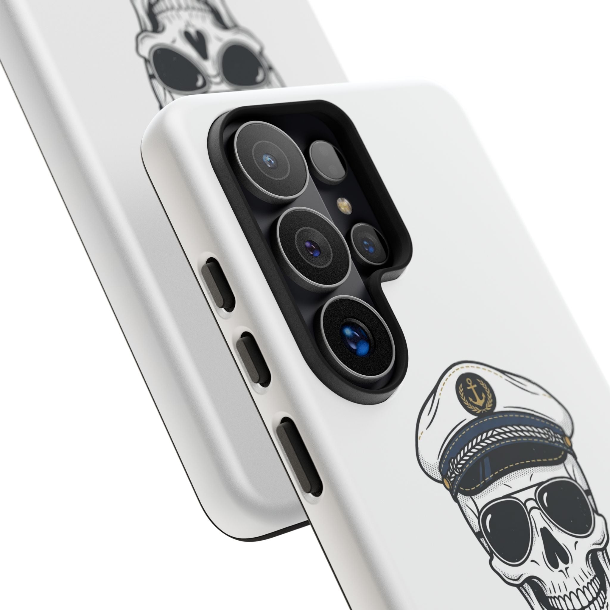 Skull Captain Phone Case — South Coast Misfits Est. 2026 Nautical Skull iPhone Cover