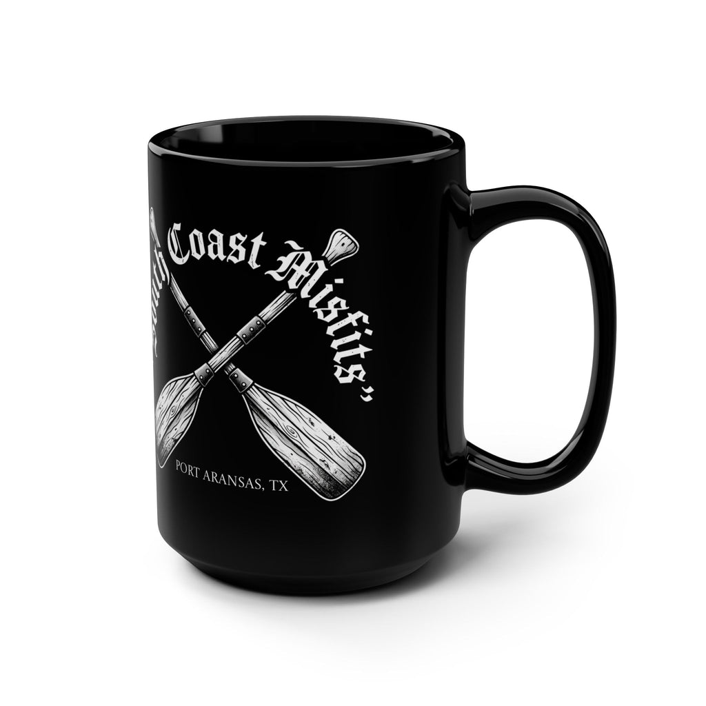 South Coast Misfits Black 15oz Mug — Crossed Oars Nautical Coffee Cup