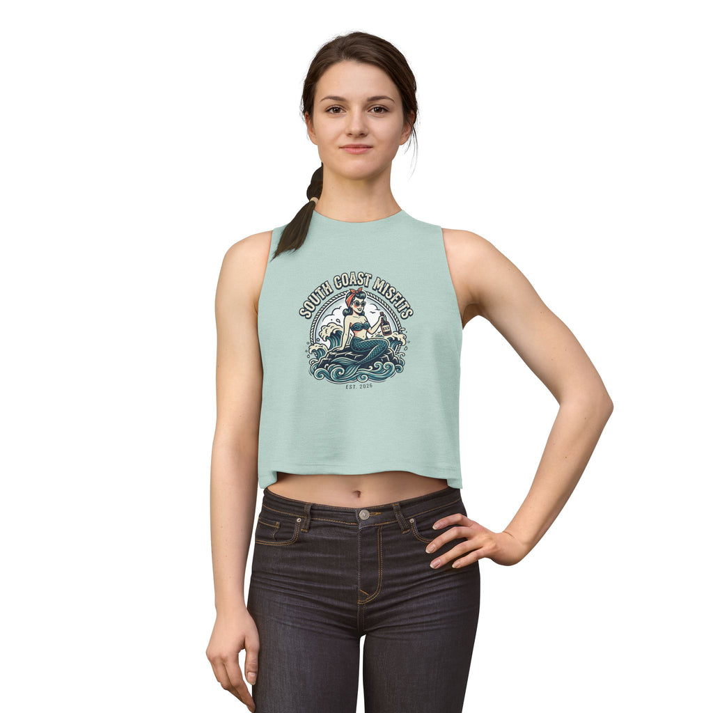 South Coast Misfits Mermaid Crop Top — Retro Nautical Tank