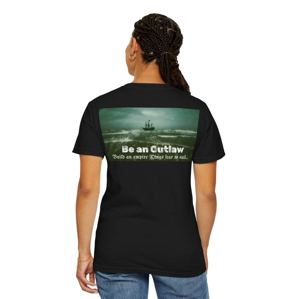 Pirate Ship T-Shirt — "Be an Outlaw" Nautical Graphic Tee