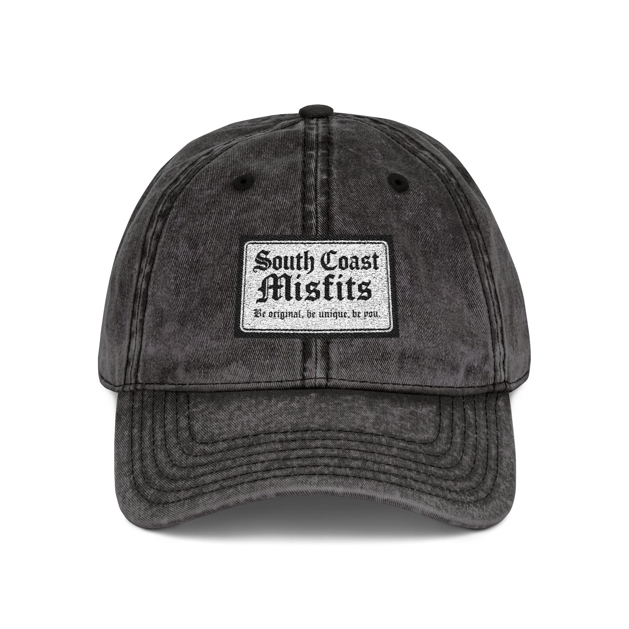 Vintage Embroidered Cap — "South Coast Misfits" Distressed Baseball Hat
