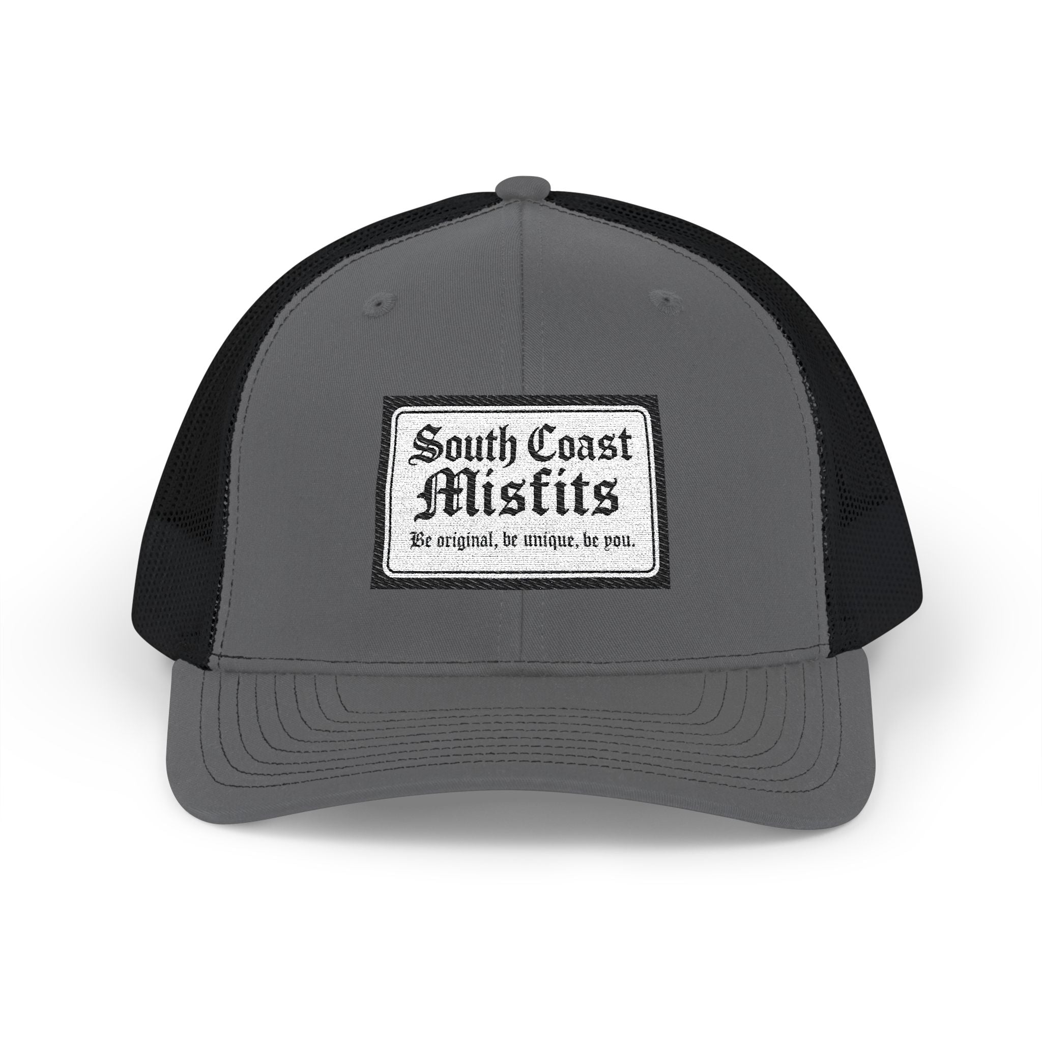 South Coast Misfits Trucker Cap — Retro Patch Snapback Hat