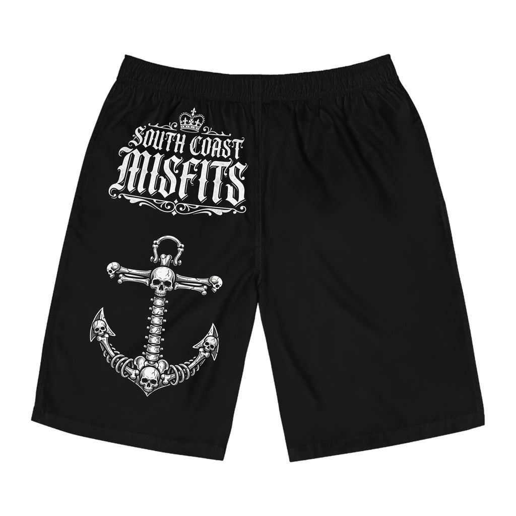 Anchor Skull Board Shorts — "South Coast Misfits" Men's Swimwear
