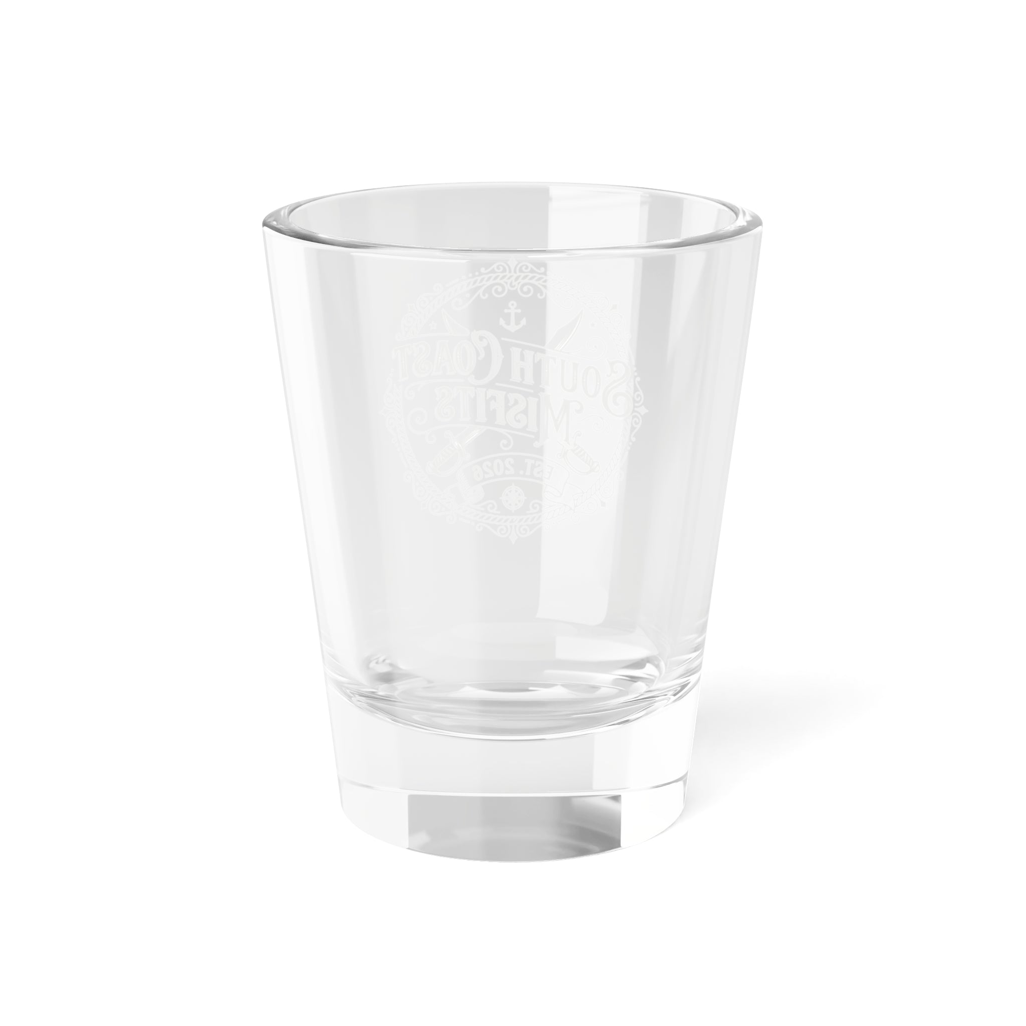 South Coast Misfits 1.5oz Shot Glass — Vintage Nautical Logo Barware