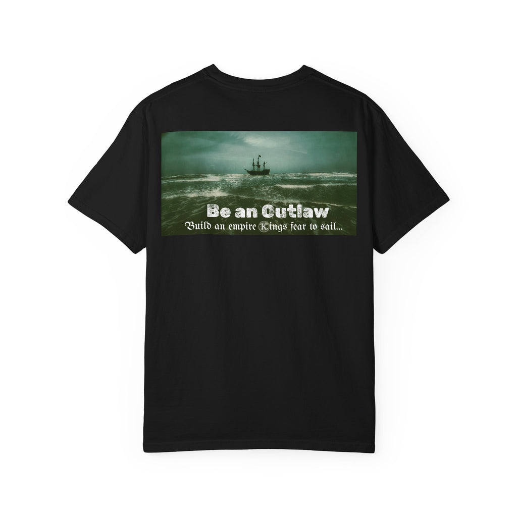 Pirate Ship T-Shirt — "Be an Outlaw" Nautical Graphic Tee
