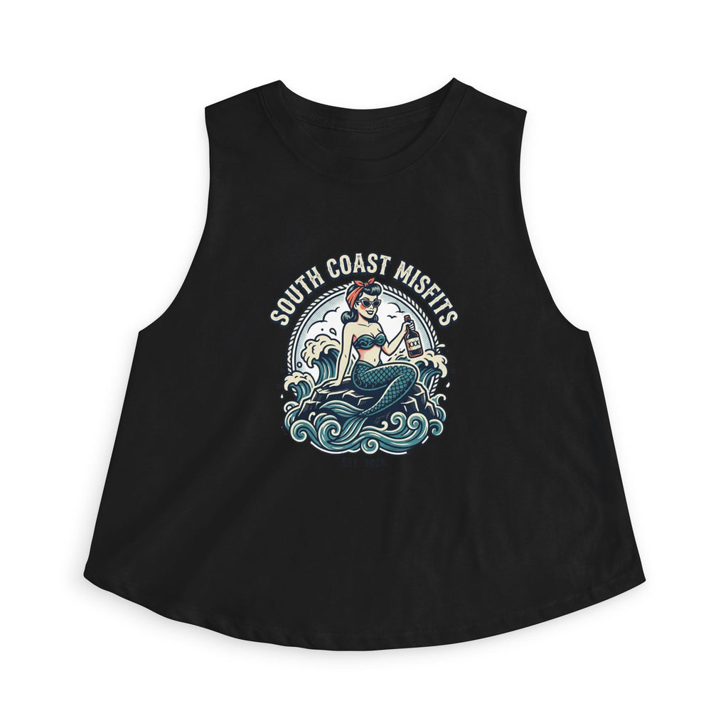 South Coast Misfits Mermaid Crop Top — Retro Nautical Tank