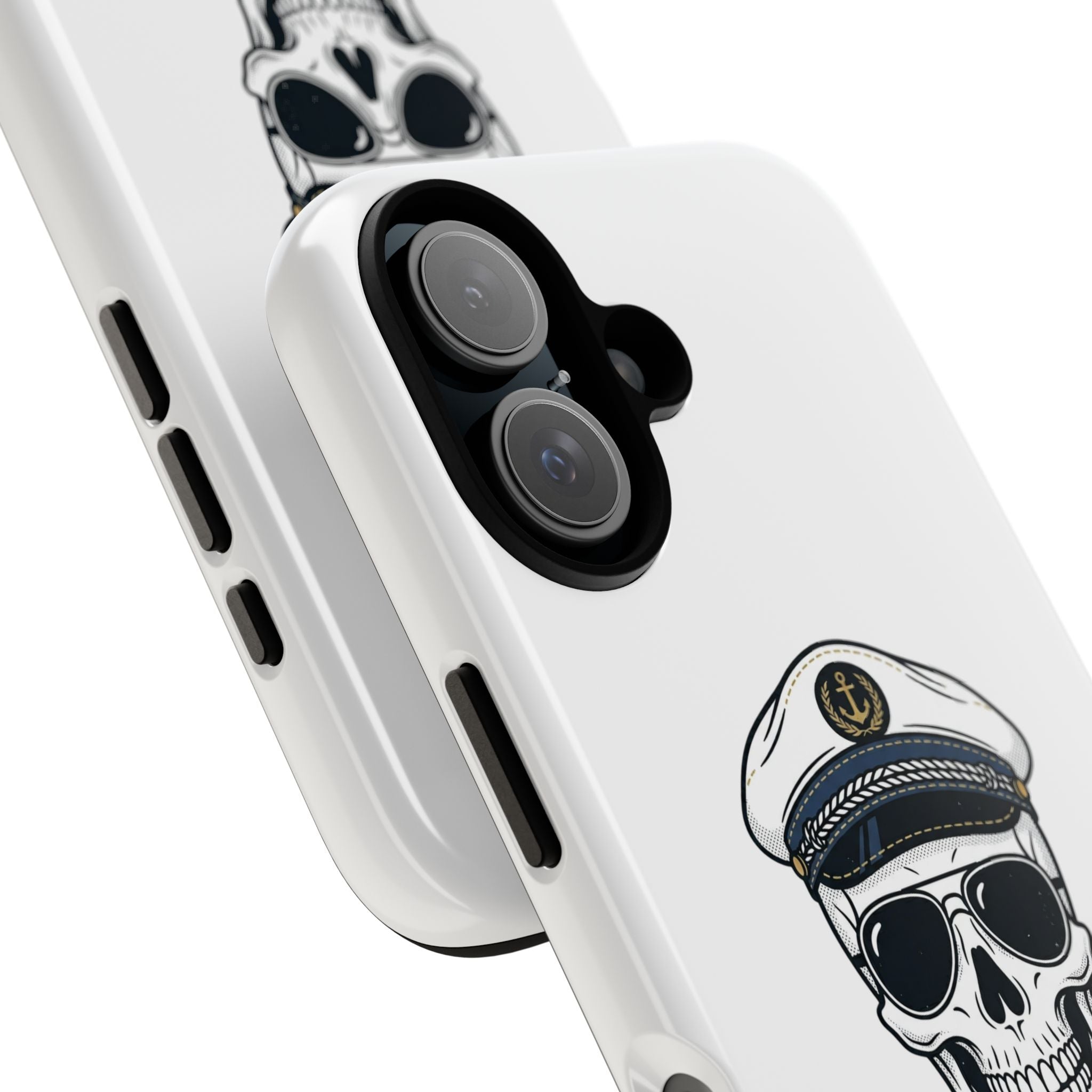 Skull Captain Phone Case — South Coast Misfits Est. 2026 Nautical Skull iPhone Cover