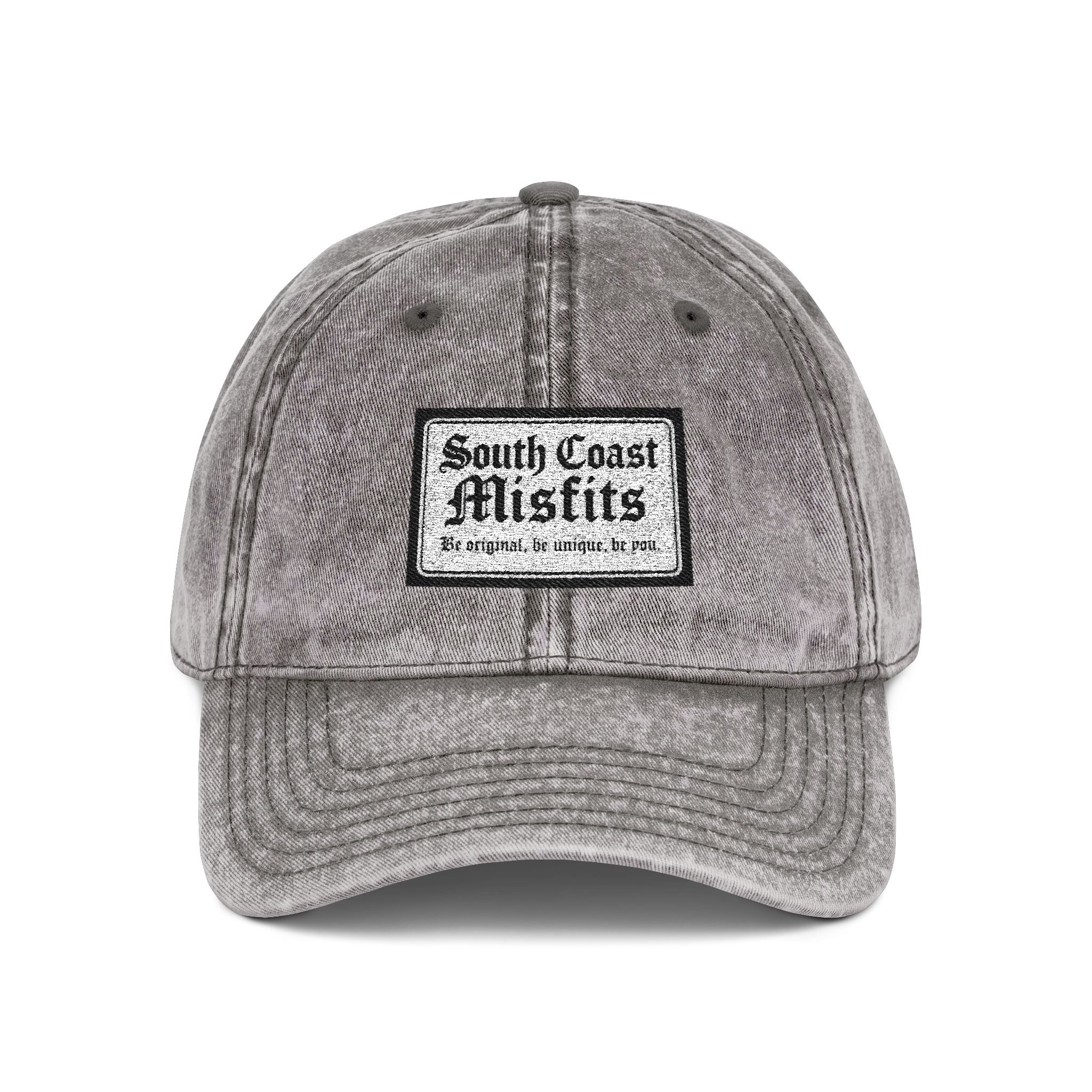 Vintage Embroidered Cap — "South Coast Misfits" Distressed Baseball Hat